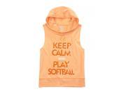 Justice Girls Keep Calm Softball Embellished T Shirt 661 5