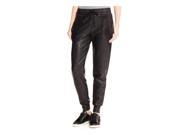 Material Girl Womens Faux Leather Jogger Casual Trousers caviarblack M 28