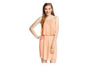 Material Girl Womens Popover Pleated Tiered Dress bellini L