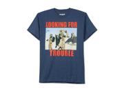 Star Wars Boys Looking For Trouble Graphic T Shirt navyheather M