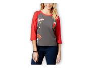 Mighty Fine Womens Snoopy Baseball Graphic T Shirt vntgblkred M