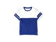 Ecko Unltd. Womens Colorblock Stripe Sleeve Basic T Shirt azureblue L