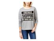 Rampage Womens I Could Give Up Shopping Sweatshirt medhtgry M