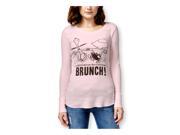 Peanuts Womens BRUNCH! Thermal Sweater softpink M