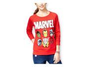 Marvel Comics Womens Reversible Superhero Sweatshirt red XS
