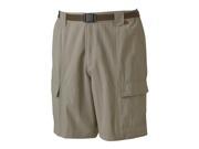 Pacific Trail Mens Belted Performance Casual Walking Shorts beige S