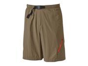 Pacific Trail Mens Belted Performance Athletic Workout Shorts khaki S