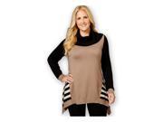 Style co. Womens Colorblocked Handkerchief Hem Pullover Sweater newryecombo 0X