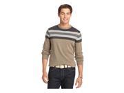 IZOD Mens Varsity Striped Knit Sweater taupehtr S