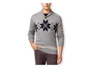 Weatherproof Mens Vintage Fair Isle Button Shawl Sweater medgrayheather L