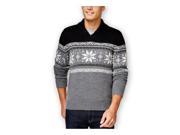 Club Room Mens Fair Isle Shawl Sweater deepblack XL