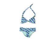 bar III Womens Hexagon Side Tab 2 Piece Bikini aquatint S