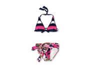 Tommy Bahama Womens Reversible Hi Waist 2 Piece Bikini pinkmartini S