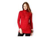 American Living Womens Marled Turtleneck Pullover Sweater richred 2XL