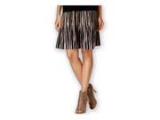 Grace Elements Womens Ikat Print Flared Skirt blacktan L