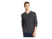 Alfani Mens V Neck Pullover Sweater blackiceheather XL