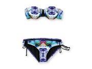 Hurley Womens Krystal U Wire Side Tie 2 Piece Bandeau mlt XS