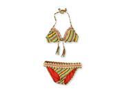 Lucky Brand Womens Santiago Side Tab U Wire 2 Piece Bikini srs S