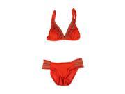 Lucky Brand Womens Fiesta Side Tab 2 Piece Bikini spy S