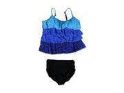MiracleSuit Womens Lace Tier Brief 2 Piece Tankini blublk 12