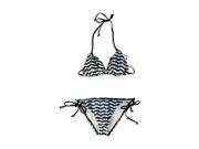 Reef Womens Painted Triangle Side Tie 2 Piece Bikini blk XS