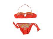 Nanette Lepore Womens Mayan Riviera Side Tie 2 Piece Bikini red XS