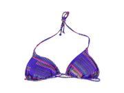 Aeropostale Womens geo print halter swim top Pulse Purple XS