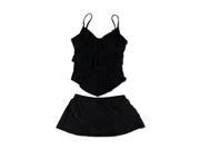 MagicSuit Womens Solid Ruched 2 Piece Tankini black 14