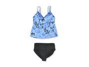 MiracleSuit Womens French twost Lagoon Brief 2 Piece Tankini periwnkleblk 14