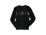 Van Heusen Mens Argyle Pullover Sweater black L