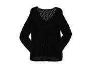 Style co. Womens Zig Zag Pullover Sweater ebonyblack M