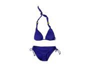 bar III Womens Hlater Side Tie 2 Piece Bikini navy XS