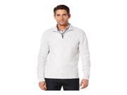 Perry Ellis Mens 1 4 Zip Diamond Pullover Sweater cannon 2XL