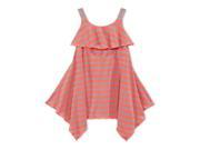 Sweet Heart Rose Girls Stripe Knit Tank Dress coralmulti 3T