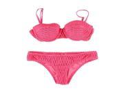 Roxy Womens Crochet U Wire Boy Brief 2 Piece Bandeau pnp M