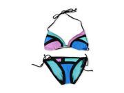 Bikini Lab Womens Triangle String Tie 2 Piece Bikini lil M