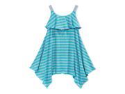 Sweet Heart Rose Girls Stripe Knit Tank Dress bluegrey 3T