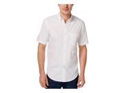 Club Room Mens Barry Dot Print Button Up Shirt brightwhite 3XLT