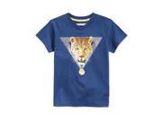 Sean John Boys Leopard V Neck Graphic T Shirt midnight 4