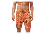 Weatherproof Mens Vintage Tropical Swim Bottom Board Shorts flame M