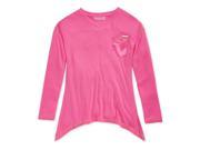 Sean John Girls Handkerchief Hem Embellished T Shirt roseviolet M