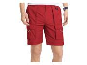 IZOD Mens Surfcaster Frontal Casual Cargo Shorts saltwaterred 30