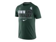 Nike Mens Michigan State Own The Playoff Graphic T Shirt green XL