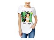 Disney Womens Jasmine Romantic Dreamer Graphic T Shirt white XS