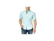 Club Room Mens Gingham Pocket Button Up Shirt mentholmint XL