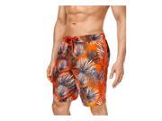 Calvin Klein Mens UV Protected Palm Swim Bottom Board Shorts s40orange L