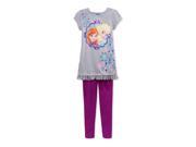 Disney Girls 2 Piece Leggings Graphic T Shirt heathergrey 2T