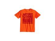 Calvin Klein Boys Tonal Logo Graphic T Shirt brtorange L