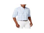 Club Room Mens Richfield Plaid Button Up Shirt paleinkblue XLT