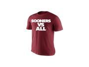 Nike Mens Sooners VS All Graphic T Shirt crimson S
